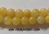 CYJ252 15.5 inches 8mm round yellow jade beads wholesale