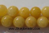 CYJ254 15.5 inches 12mm round yellow jade beads wholesale