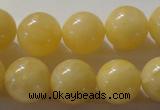 CYJ255 15.5 inches 14mm round yellow jade beads wholesale