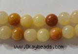 CYJ262 15.5 inches 8mm round mixed color yellow jade beads wholesale