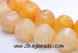 CYJ30 12*12mm pumpkin shape yellow jade gemstone beads Wholesale