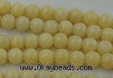 CYJ301 15.5 inches 6mm round yellow jade beads wholesale