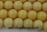 CYJ302 15.5 inches 8mm round yellow jade beads wholesale