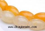 CYJ34 16 inch 10*14mm rice yellow jade gemstone beads Wholesale