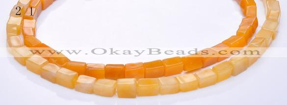 CYJ41 16 inch 5*7mm cuboid yellow jade gemstone beads Wholesale