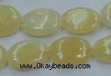 CYJ62 15.5 inches 15*20mm oval yellow jade gemstone beads wholesale