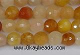 CYJ646 15.5 inches 6mm faceted round mixed yellow jade beads