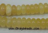 CYJ65 15.5 inches 6*12mm rondelle yellow jade beads wholesale