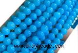 CYJ681 15 inches 8mm round dyed yellow jade beads wholesale