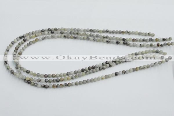 CYQ01 15.5 inches 4mm round natural pyrite quartz beads wholesale