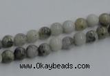 CYQ02 15.5 inches 6mm round natural pyrite quartz beads wholesale