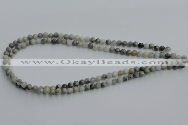 CYQ02 15.5 inches 6mm round natural pyrite quartz beads wholesale