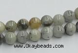 CYQ03 15.5 inches 8mm round natural pyrite quartz beads wholesale