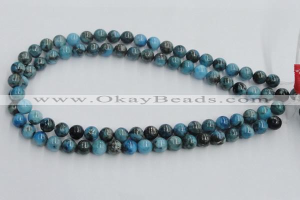 CYQ53 15.5 inches 10mm round dyed pyrite quartz beads wholesale