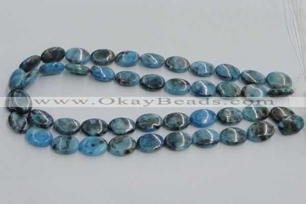 CYQ55 15.5 inches 13*18mm oval dyed pyrite quartz beads wholesale