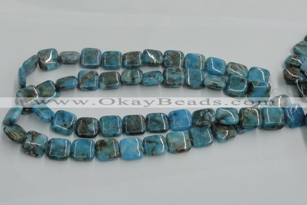 CYQ59 15.5 inches 16*16mm square dyed pyrite quartz beads wholesale