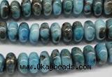 CYQ67 15.5 inches 5*10mm rondelle dyed pyrite quartz beads wholesale