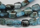 CYQ68 15.5 inches 8*10mm rectangle dyed pyrite quartz beads wholesale