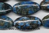 CYQ73 15.5 inches 15*30mm oval dyed pyrite quartz beads wholesale