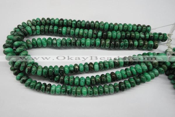 CYQ80 15.5 inches 6*12mm rondelle dyed pyrite quartz beads wholesale