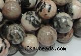 CZJ07 16 inches 14mm round zebra jasper gemstone beads Wholesale