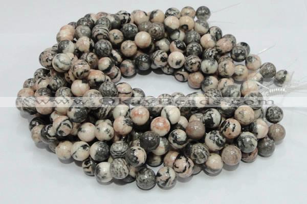 CZJ07 16 inches 14mm round zebra jasper gemstone beads Wholesale