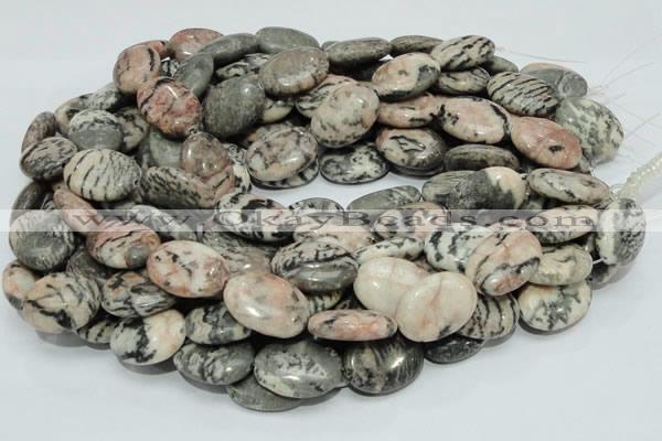 CZJ09 16 inches 18*25mm oval zebra jasper gemstone beads Wholesale