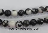 CZJ203 15.5 inches 8mm round black & white zebra jasper beads