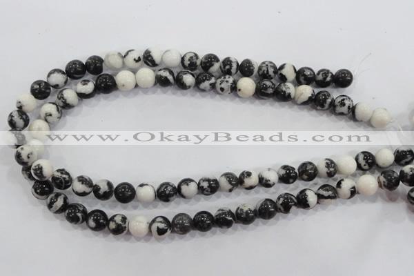 CZJ204 15.5 inches 10mm round black & white zebra jasper beads