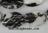 CZJ221 15.5 inches 18*25mm oval black & white zebra jasper beads