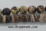 CZJ251 15.5 inches 10mm round zebra jasper beads wholesale