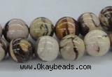 CZJ252 15.5 inches 12mm round zebra jasper beads wholesale