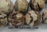 CZJ256 15.5 inches 20mm round zebra jasper beads wholesale