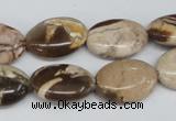 CZJ356 15.5 inches 13*18mm oval zebra jasper beads wholesale