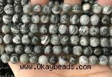 CZJ412 15.5 inches 8mm round green zebra jasper beads wholesale