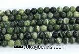 CZJ572 15.5 inches 8mm round green zebra jasper gemstone beads