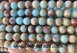 DEBS17 15 inches 12mm round synthetic sea sediment Jasper beads wholesale