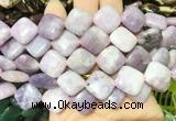 DOBS15 15 inches 15mm diamond lepidolite gemstone beads wholesale