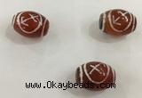 DZI318 10*14mm drum tibetan agate dzi beads wholesale