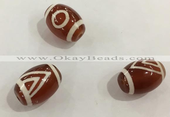 DZI365 10*14mm drum tibetan agate dzi beads wholesale