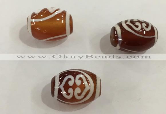 DZI367 10*14mm drum tibetan agate dzi beads wholesale