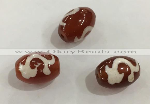 DZI370 10*14mm drum tibetan agate dzi beads wholesale