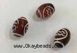 DZI381 10*14mm drum tibetan agate dzi beads wholesale