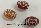 DZI382 10*14mm drum tibetan agate dzi beads wholesale