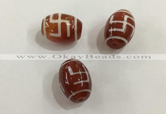 DZI399 10*14mm drum tibetan agate dzi beads wholesale