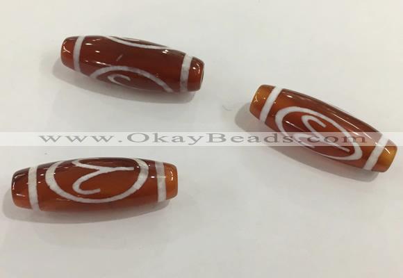 DZI431 10*30mm drum tibetan agate dzi beads wholesale