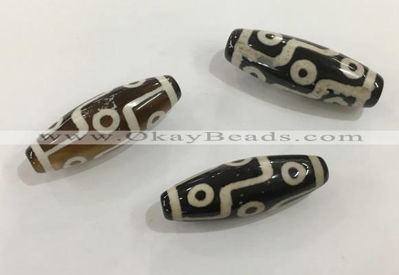 DZI475 10*30mm drum tibetan agate dzi beads wholesale