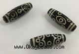 DZI490 10*30mm drum tibetan agate dzi beads wholesale