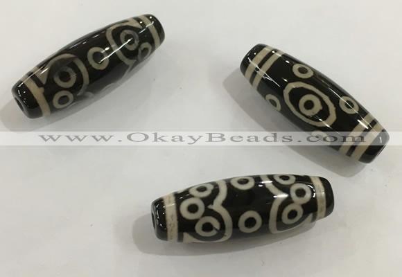 DZI490 10*30mm drum tibetan agate dzi beads wholesale