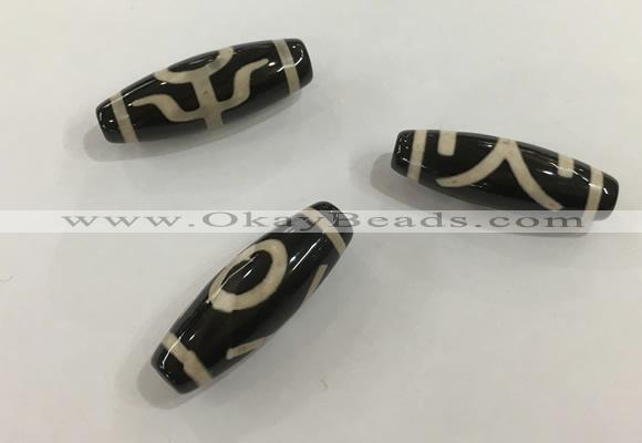 DZI506 10*30mm drum tibetan agate dzi beads wholesale